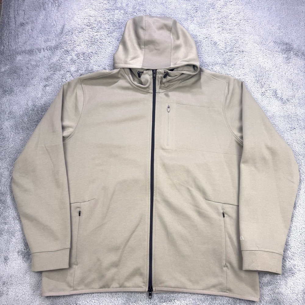 VRST Pinnacle Hooded Jacket Men XL Olive Fleece Full Zip L/S